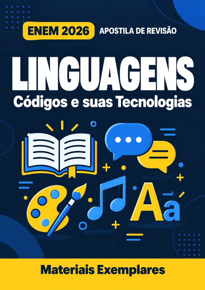 Capa da apostila de Linguagens