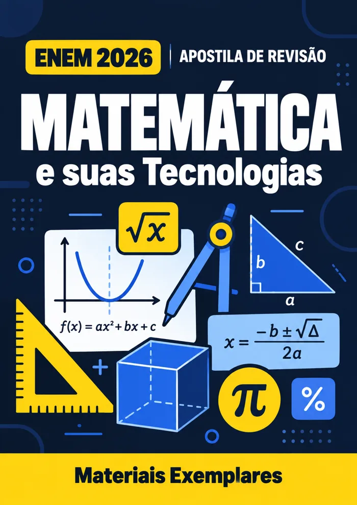 Capa da apostila de Matemática