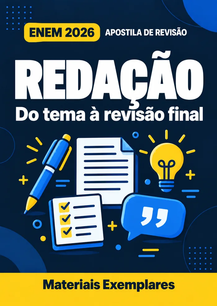 Capa da apostila de Redação